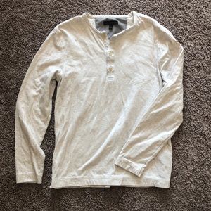 Banana Republic Cream Henley Long Sleeve